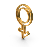 Gold Intergender Outline Icon PNG & PSD Images