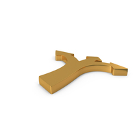 Three Sides Way to Directional Arrows Icon Gold PNG & PSD Images