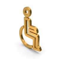 Disabled Symbol Gold PNG & PSD Images
