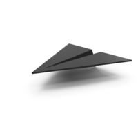 Black Paper Airplane PNG & PSD Images