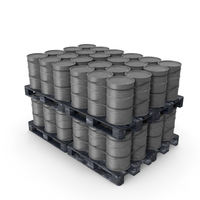Grey Barrels On Dark Painted Wood Pallet PNG & PSD Images