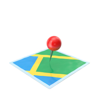 Map With Location Pin Symbol PNG & PSD Images