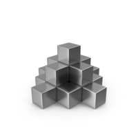 Set Of Cubes Chrome PNG & PSD Images