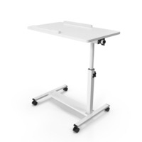 Overbed Rolling Laptop Table White PNG & PSD Images
