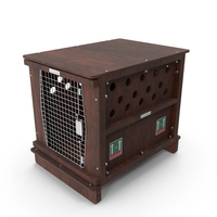 Animal Crate Travel Dark Wood PNG & PSD Images