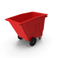 Commercial Wheeled Trash Cart Red PNG & PSD Images