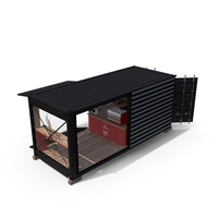 Equipped Container Coffee Shop PNG & PSD Images