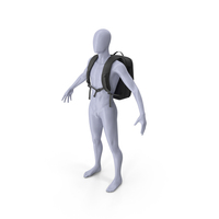 Hard Shell Laptop Backpack Black On Mannequin PNG & PSD Images