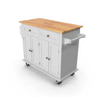 Movable Kitchen Cupboard White PNG & PSD Images