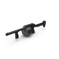 Shotgun Striker-12 Unfolded Buttstock PNG & PSD Images