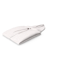 White Folded Zipper Hooded Male Sweatshirt Without Pockets PNG & PSD Images