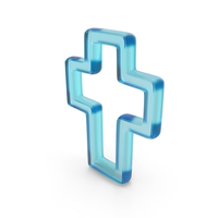 Glass Christian Cross Symbol PNG & PSD Images