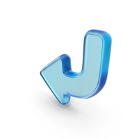 Glass Enter Key Arrow Symbol PNG & PSD Images