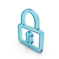 Padlock Symbol Glass PNG & PSD Images