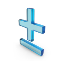 Glass Plus Or Minus Symbol PNG & PSD Images