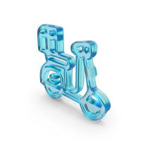 Glass Scooter Delivery Symbol PNG & PSD Images