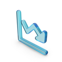 Trend Down Symbol Glass PNG & PSD Images
