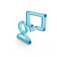 Glass User Chat Message Symbol PNG & PSD Images