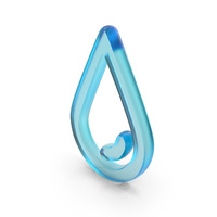 Water Drop Symbol Glass PNG & PSD Images