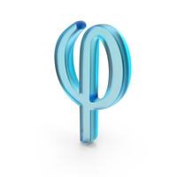 Glass Phi Greek Symbol PNG & PSD Images