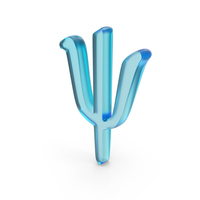 Glass Psi Greek Symbol PNG & PSD Images