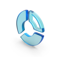 Glass Donut Chart Symbol PNG & PSD Images