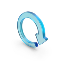 Glass Loop Arrow Symbol PNG & PSD Images