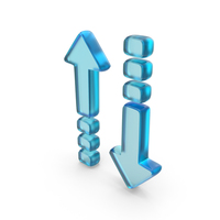 Glass Up Down Dotted Arrows Symbol PNG & PSD Images