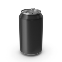 Opened Black Beverage Standard Can 355ML PNG & PSD Images