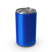 Opened Blue Beverage Slim Can 150ML PNG & PSD Images