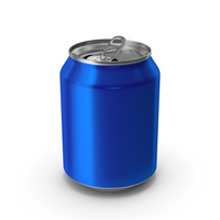 Opened Blue Beverage Standard Can 250ML PNG & PSD Images