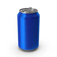 Opened Blue Beverage Standard Can 355ML PNG & PSD Images