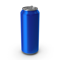 Opened Blue Beverage Standard Can 500ML PNG & PSD Images