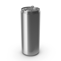 Opened Grey Beverage Sleek Can 330ML PNG & PSD Images