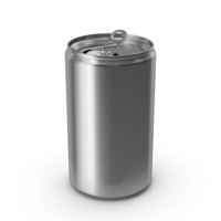 Opened Grey Beverage Slim Can 150ML PNG & PSD Images