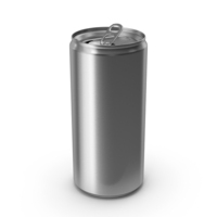 Opened Grey Beverage Slim Can 200ML PNG & PSD Images