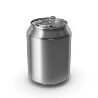 Opened Grey Beverage Standard Can 250ML PNG & PSD Images