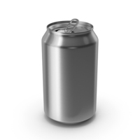 Opened Grey Beverage Standard Can 330ML PNG & PSD Images