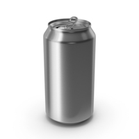 Opened Grey Beverage Standard Can 375ML PNG & PSD Images