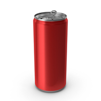 Opened Red Beverage Sleek Can 300ML PNG & PSD Images
