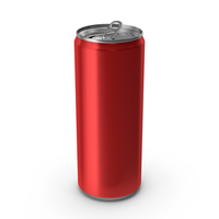 Opened Red Beverage Sleek Can 330ML PNG & PSD Images