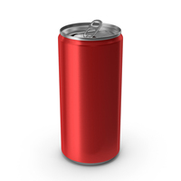 Opened Red Beverage Slim Can 200ML PNG & PSD Images