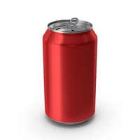 Opened Red Beverage Standard Can 355ML PNG & PSD Images