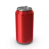 Opened Red Beverage Standard Can 375ML PNG & PSD Images