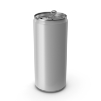 Opened White Beverage Sleek Can 300ML PNG & PSD Images