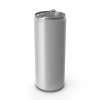 Opened White Beverage Sleek Can 330ML PNG & PSD Images