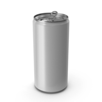 Opened White Beverage Slim Can 200ML PNG & PSD Images