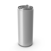 Opened White Beverage Slim Can 250ML PNG & PSD Images