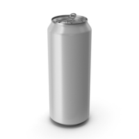 Opened White Beverage Standard Can 500ML PNG & PSD Images