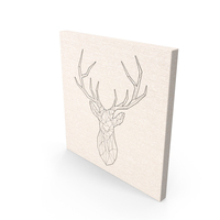 Wall Decor Picture IKEA PJATTERYD Black Deer PNG & PSD Images
